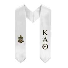 Load image into Gallery viewer, Kappa Alpha Theta Graduation Stole With Crest - White