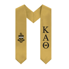 Load image into Gallery viewer, Kappa Alpha Theta Graduation Stole With Crest - Gold &amp; Black
