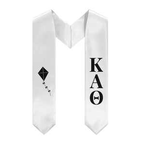 Kappa Alpha Theta Kite Stole - White & Black