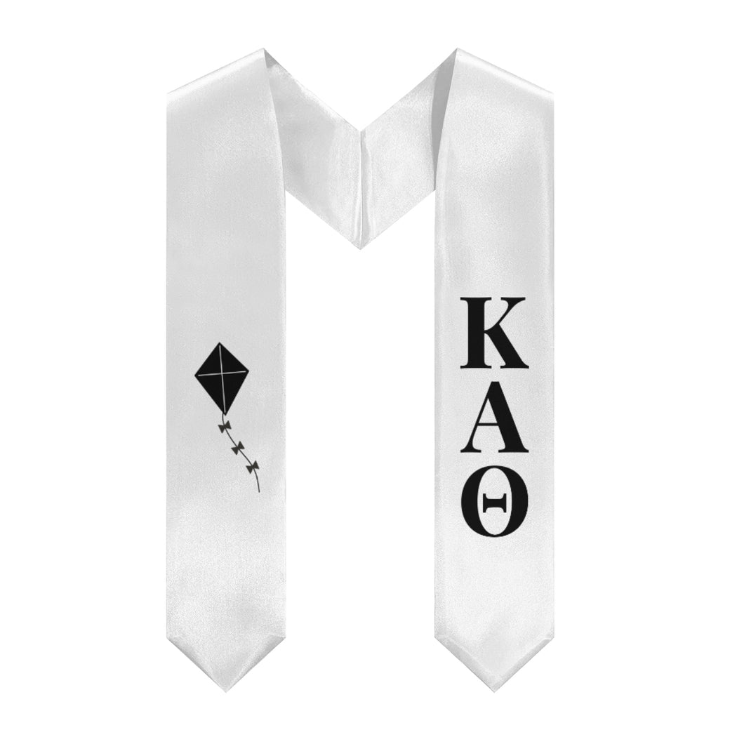 Kappa Alpha Theta Kite Stole - White & Black