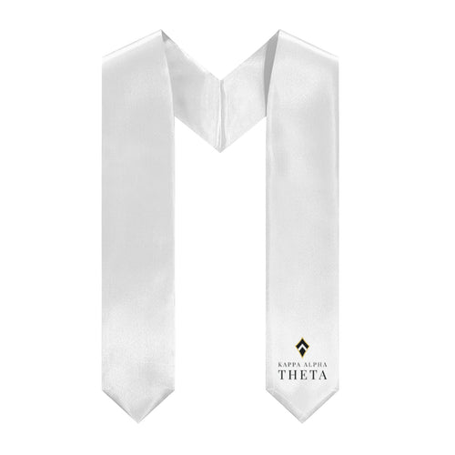 Kappa Alpha Theta Logo Stole - White
