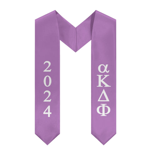 alpha Kappa Delta Phi 2024 Graduation Stole - Purple 2