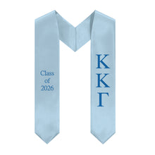 Load image into Gallery viewer, Kappa Kappa Gamma 2026 Simple Stole - Light Blue &amp; Royal Blue