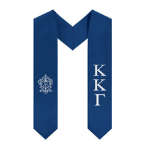 Load image into Gallery viewer, Kappa Kappa Gamma Graduation Stole With Crest - Kappa Blue &amp; White