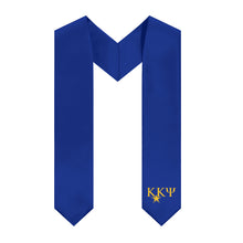 Load image into Gallery viewer, Kappa Kappa Psi Letters With Icon Stole - Reflex Blue &amp; Yellow