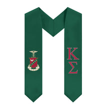 Load image into Gallery viewer, Kappa Sigma Graduation Stole With Crest - Green, Red &amp; White