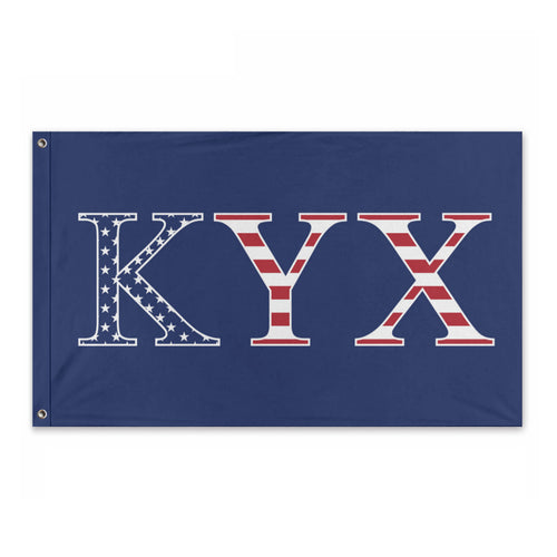 Kappa Uspilon Chi USA Flag - Blue