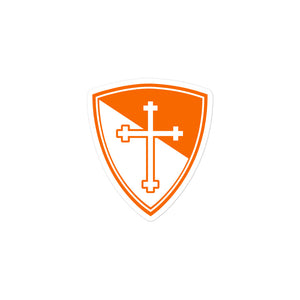 Beta Upsilon Chi Shield Sticker - Mercer Orange
