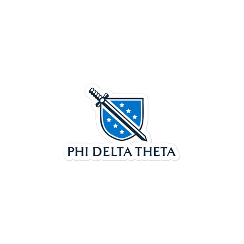 Phi Delta Theta Shield, Sword, & Wording Sticker