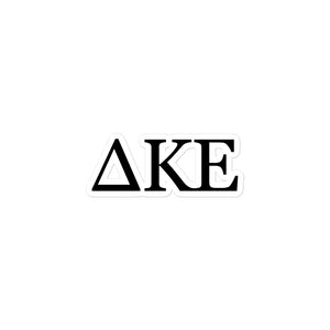 Delta Kappa Epsilon Greek Letters Sticker - Black