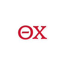 Load image into Gallery viewer, Theta Chi Letters Sticker - Military Red