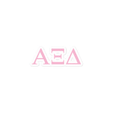 Load image into Gallery viewer, Alpha Xi Delta Letters Sticker - Pink Rose