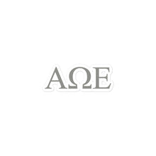 Load image into Gallery viewer, Alpha Omega Epsilon Letters Sticker - Silver