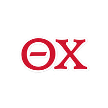 Load image into Gallery viewer, Theta Chi Letters Sticker - Military Red