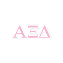 Load image into Gallery viewer, Alpha Xi Delta Letters Sticker - Pink Rose