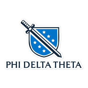 Phi Delta Theta Shield, Sword, & Wording Sticker