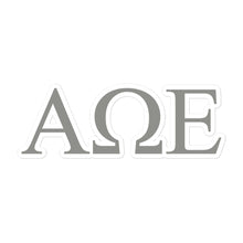 Load image into Gallery viewer, Alpha Omega Epsilon Letters Sticker - Silver