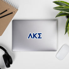 Load image into Gallery viewer, Lambda Kappa Sigma Letters Sticker - Dark Blue &amp; Light Blue