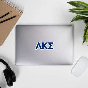 Lambda Kappa Sigma Letters Sticker - Dark Blue & Light Blue