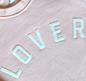 LOVER Custom Felt Letter Crewneck