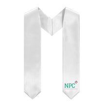 Load image into Gallery viewer, National Panhellenic Council Logo Stole - White