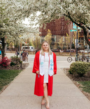 Load image into Gallery viewer, Omega Phi Alpha + Coat of Arms + Class of 2025 Graduation Stole - White, Service &amp; Friendship - 2