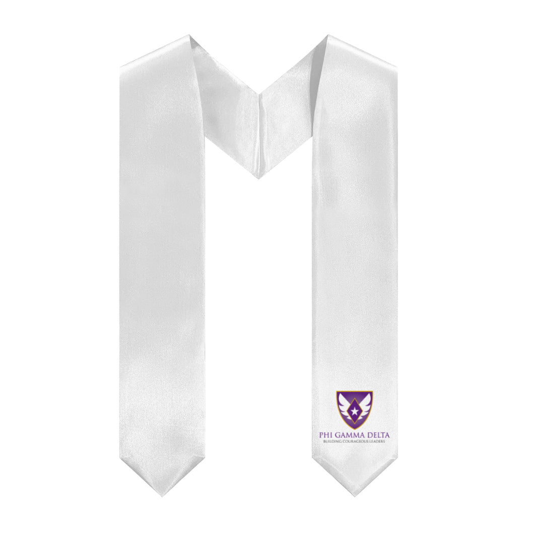 Phi Gamma Delta Logo Stole - White