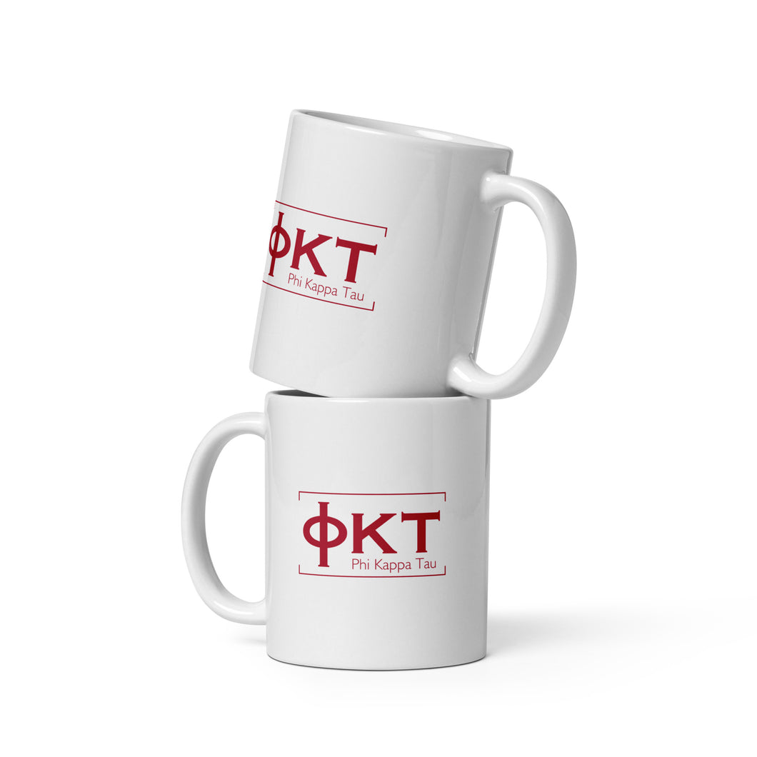 Phi Kappa Tau White Glossy Mug