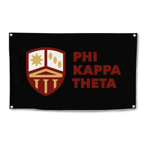 Phi Kappa Theta Four-Grommet Banner - Black