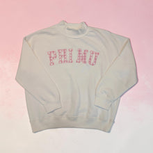 Load image into Gallery viewer, PHI MU Mockneck - Cream, Gingham Pink &amp; Pink