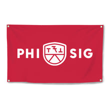 Load image into Gallery viewer, Phi Sigma Kappa Banner - Red &amp; White