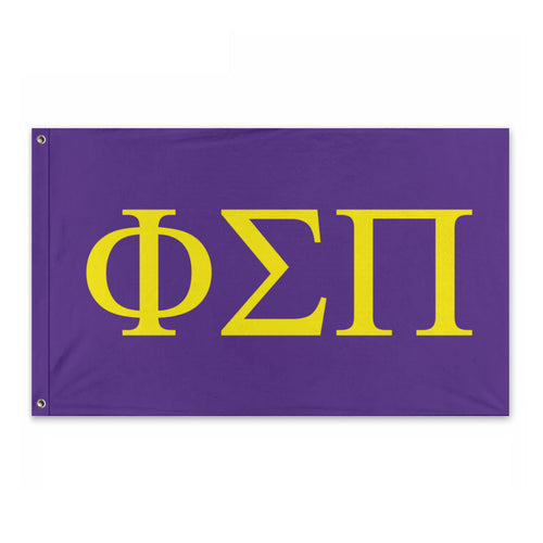 Phi Sigma Pi Fraternity Flag - Purple & Yellow