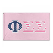 Load image into Gallery viewer, Phi Sigma Sigma Preppy Pink American Flag - Light Pink