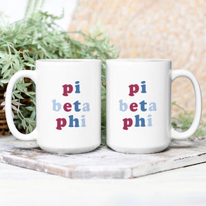 Pi Beta Phi Bubble Sorority Mug