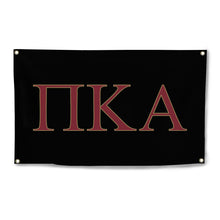 Load image into Gallery viewer, Pi Kappa Alpha Four-Grommet Banner - Black, Garnet &amp; Gold