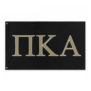 Pi Kappa Alpha Fraternity Flag - Black, Gold 2 & White