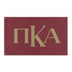 Pi Kappa Alpha Primary Fraternity Letters Flag - Garnet & Gold 2