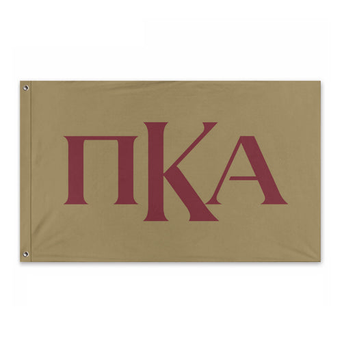 Pi Kappa Alpha Primary Fraternity Letters Flag - Gold & Garnet