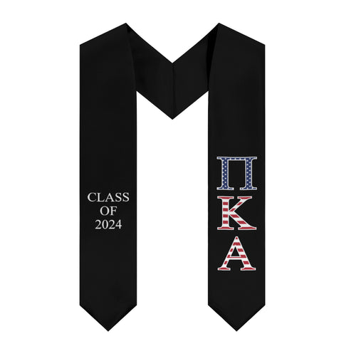 Pi Kappa Alpha Class Of 2024 USA Stole - Black