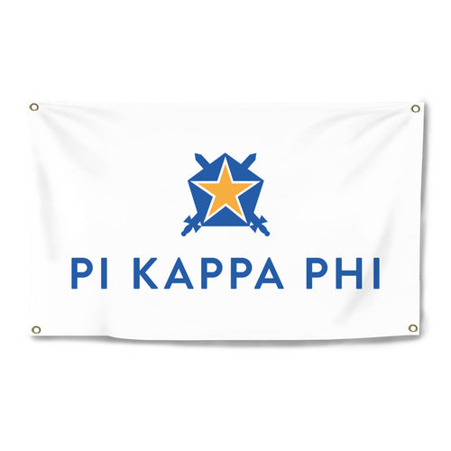 Pi Kappa Phi Four-Grommet Banner - White