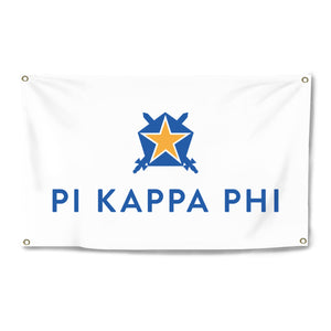 Pi Kappa Phi Four-Grommet Banner - White