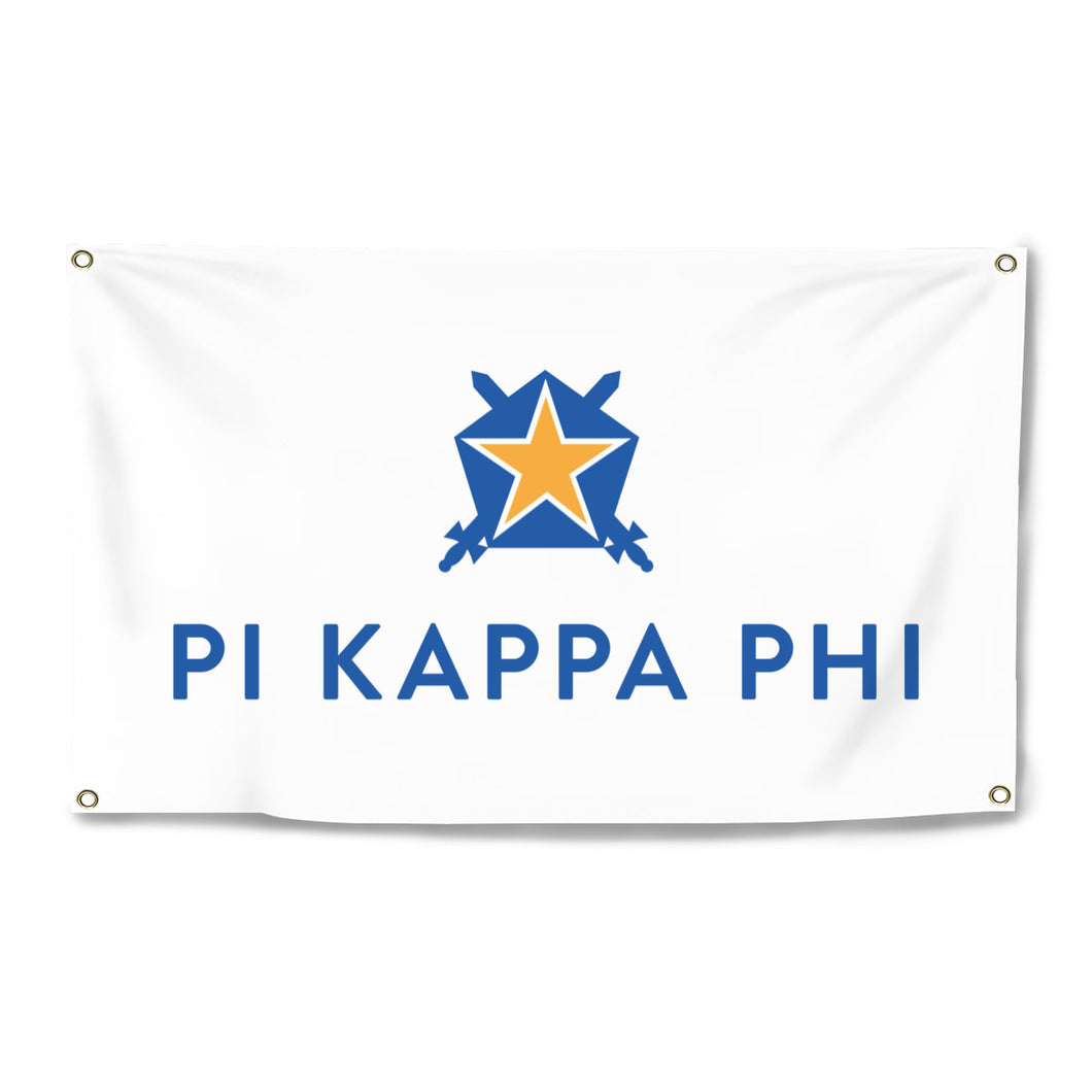 Pi Kappa Phi Four-Grommet Banner - White