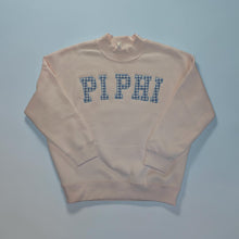 Load image into Gallery viewer, PI PHI Mockneck - Pink &amp; Gingham Blue