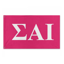 Load image into Gallery viewer, Sigma Alpha Iota Bold Greek Flag - Hot Pink &amp; White