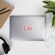 Load image into Gallery viewer, Sigma Alpha Iota Letters Sticker - Red &amp; Black