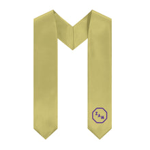 Load image into Gallery viewer, Sigma Alpha Mu Logo Stole - Gold &amp; Purple