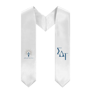 Sigma Delta Tau Sine As One Stole - White