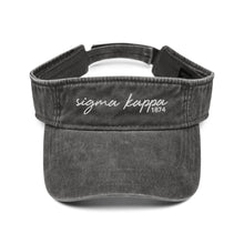 Load image into Gallery viewer, Sigma Kappa 1874 Denim Visor