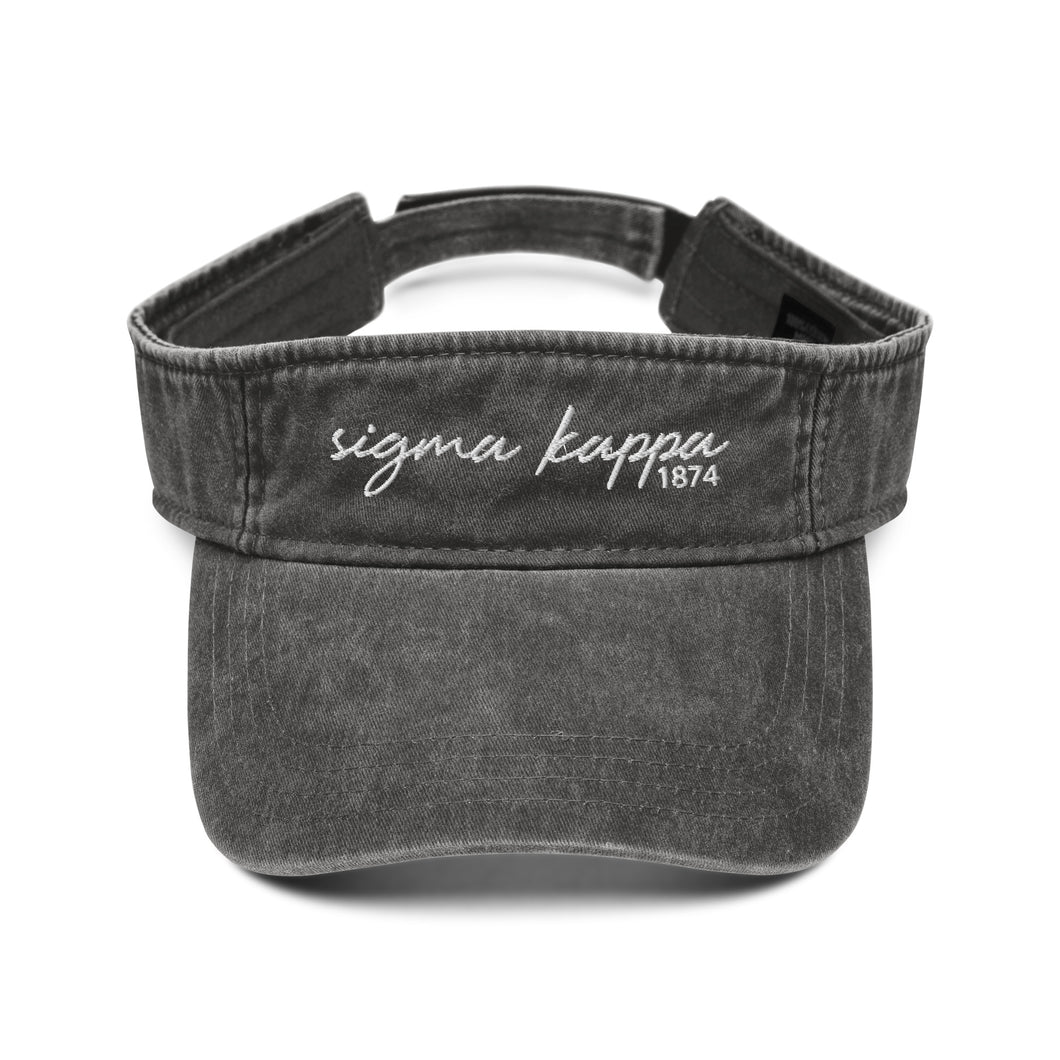 Sigma Kappa 1874 Denim Visor