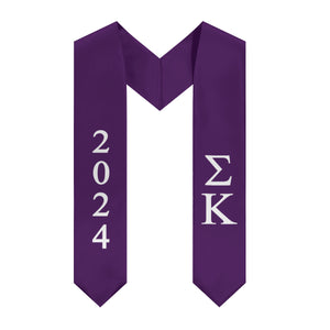 Sigma Kappa 2024 Graduation Stole - Purple